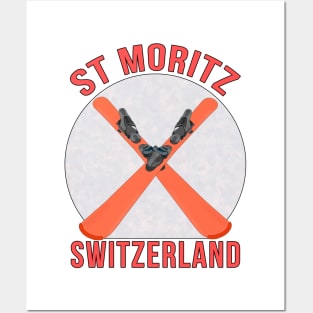 St Moritz, Switzerland Posters and Art